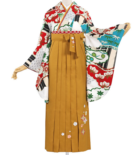 着物ブランド九重の人気おすすめ卒業式袴レンタルをピックアップしました。卒業袴の中でも九重は日本古来の古典柄に忠実ながら目を惹くモダンなイメージも兼ね備えた大人の雰囲気タップリの袴レンタルフルセットが特徴的です。